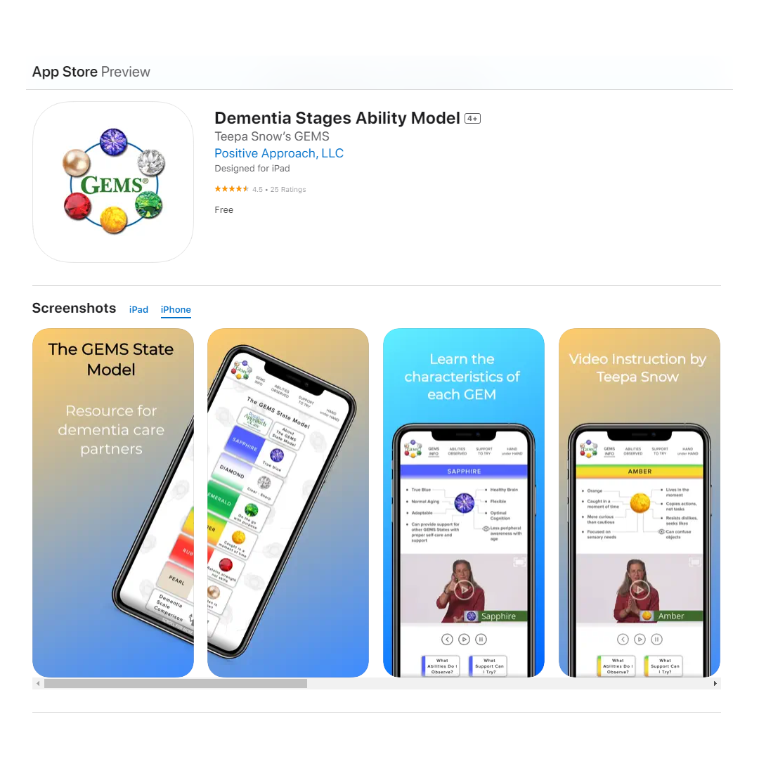 Teepa Snow Gems App